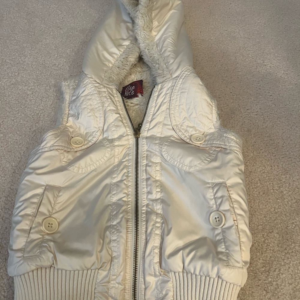 Kids White Puffer Jacket